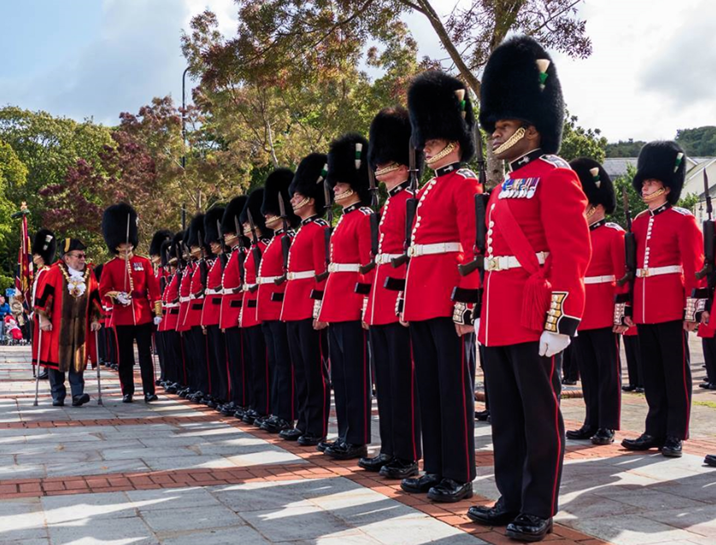 Picture shows Welsh Guards in Bangor in 2017